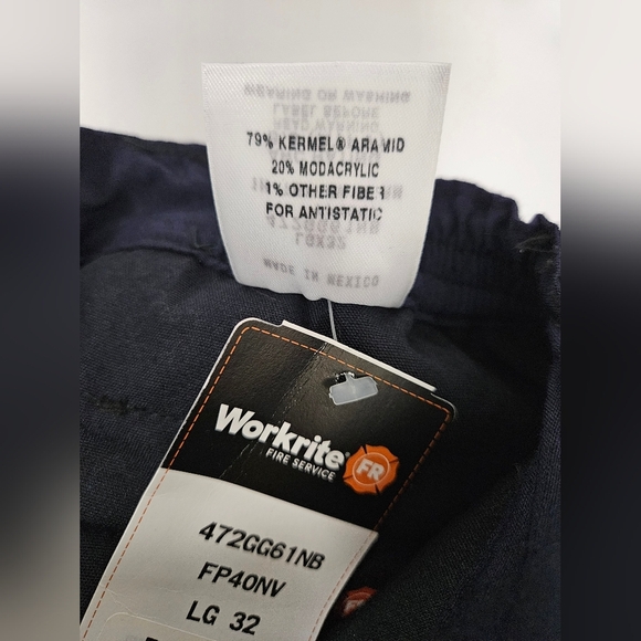 NWT Workrite Fire Service FP40NV Men's FR Tactical Ripstop Pants - Picture 8 of 9